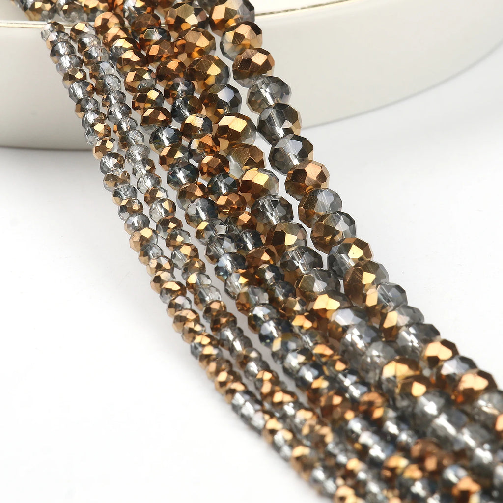Glass Beads for Bracelets 3/4/6/8mm Faceted Multicolor Austria Crystal Round Loose Beads for Jewelry Making Diy Bracelet Strand