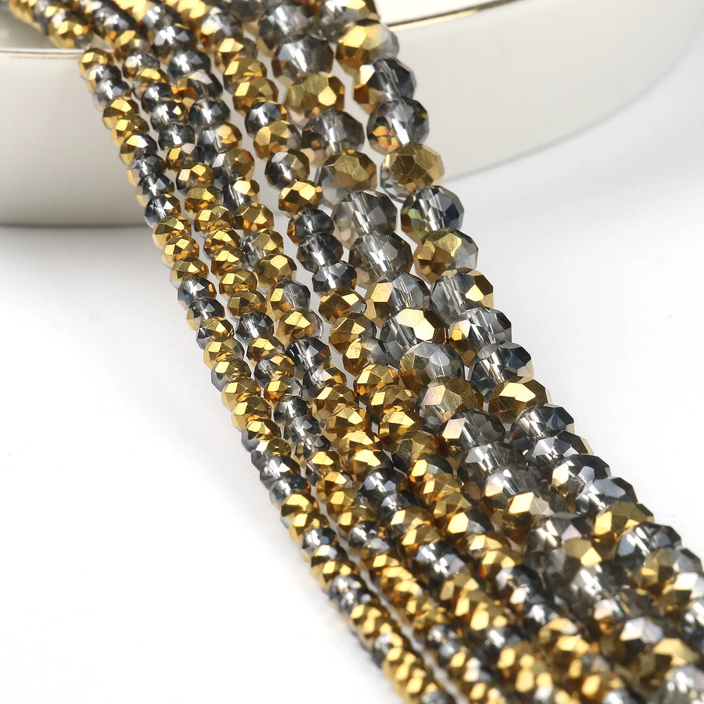 Glass Beads for Bracelets 3/4/6/8mm Faceted Multicolor Austria Crystal Round Loose Beads for Jewelry Making Diy Bracelet Strand