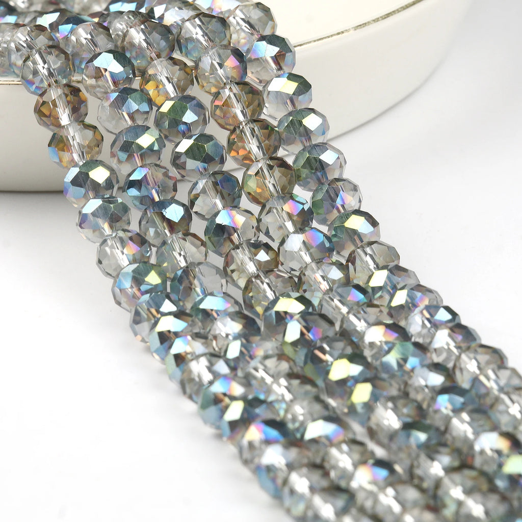 Glass Beads for Bracelets 3/4/6/8mm Faceted Multicolor Austria Crystal Round Loose Beads for Jewelry Making Diy Bracelet Strand