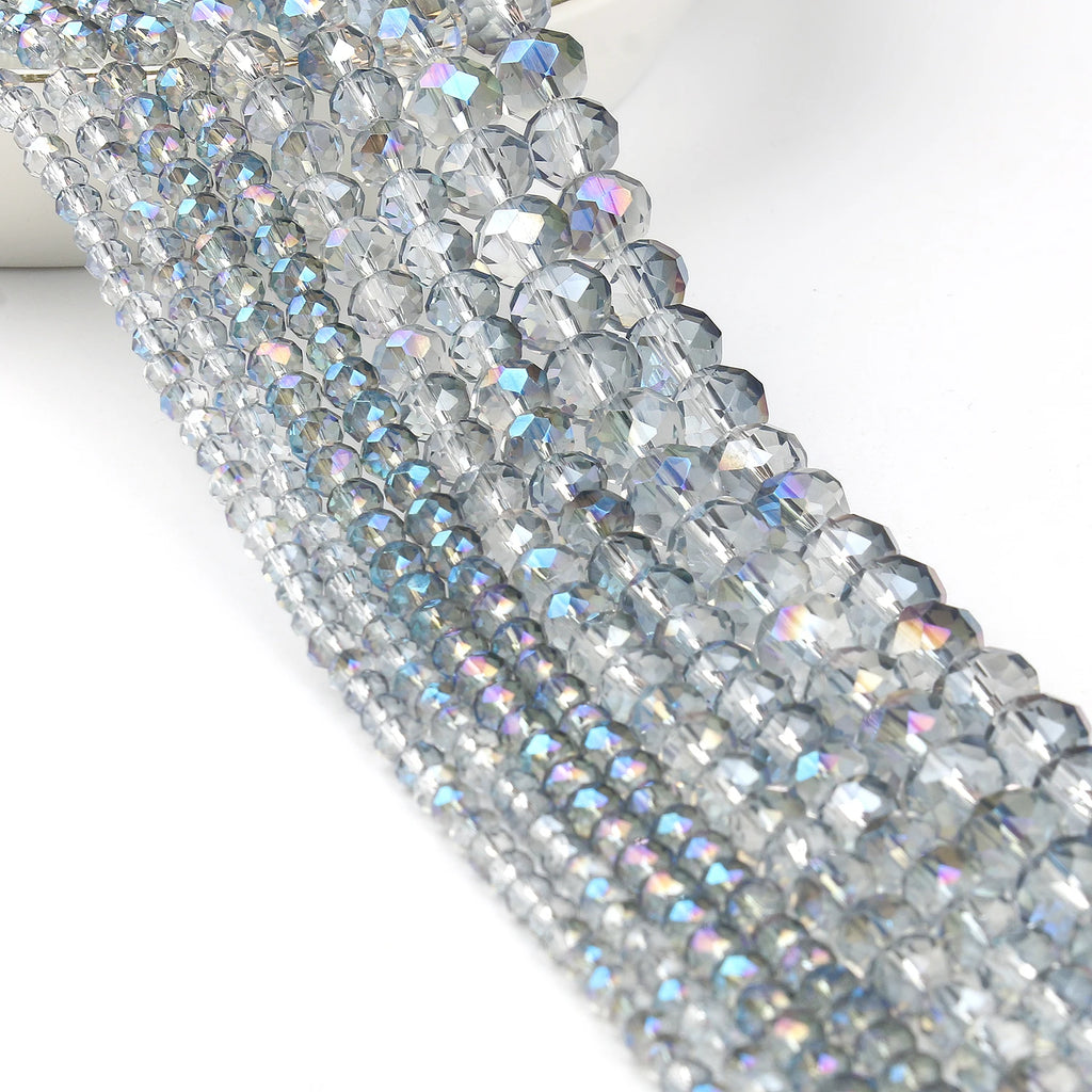 Glass Beads for Bracelets 3/4/6/8mm Faceted Multicolor Austria Crystal Round Loose Beads for Jewelry Making Diy Bracelet Strand