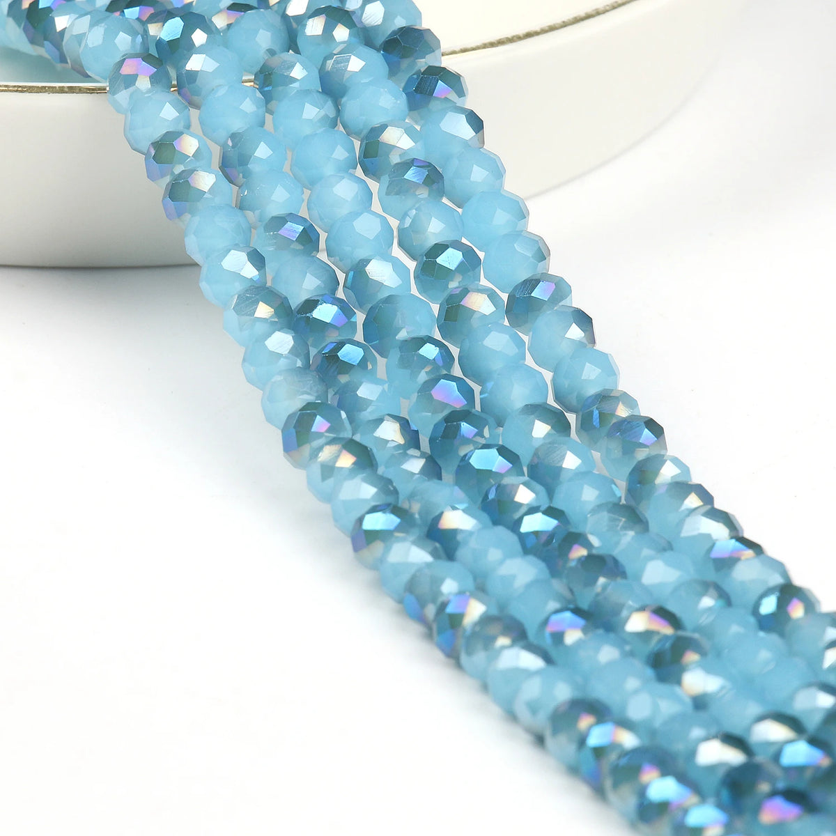 Glass Beads for Bracelets 3/4/6/8mm Faceted Multicolor Austria Crystal Round Loose Beads for Jewelry Making Diy Bracelet Strand