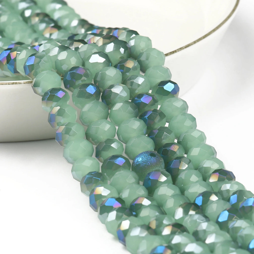 Glass Beads for Bracelets 3/4/6/8mm Faceted Multicolor Austria Crystal Round Loose Beads for Jewelry Making Diy Bracelet Strand