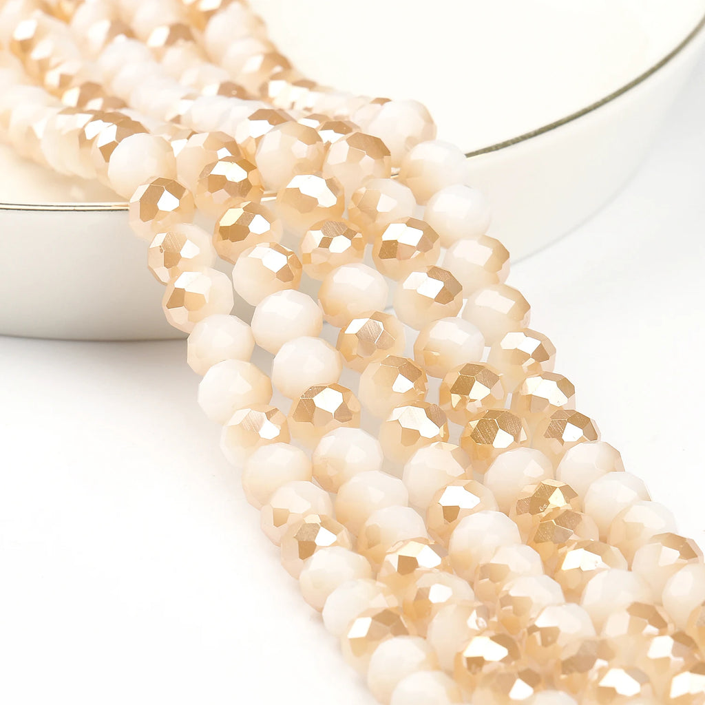 Glass Beads for Bracelets 3/4/6/8mm Faceted Multicolor Austria Crystal Round Loose Beads for Jewelry Making Diy Bracelet Strand