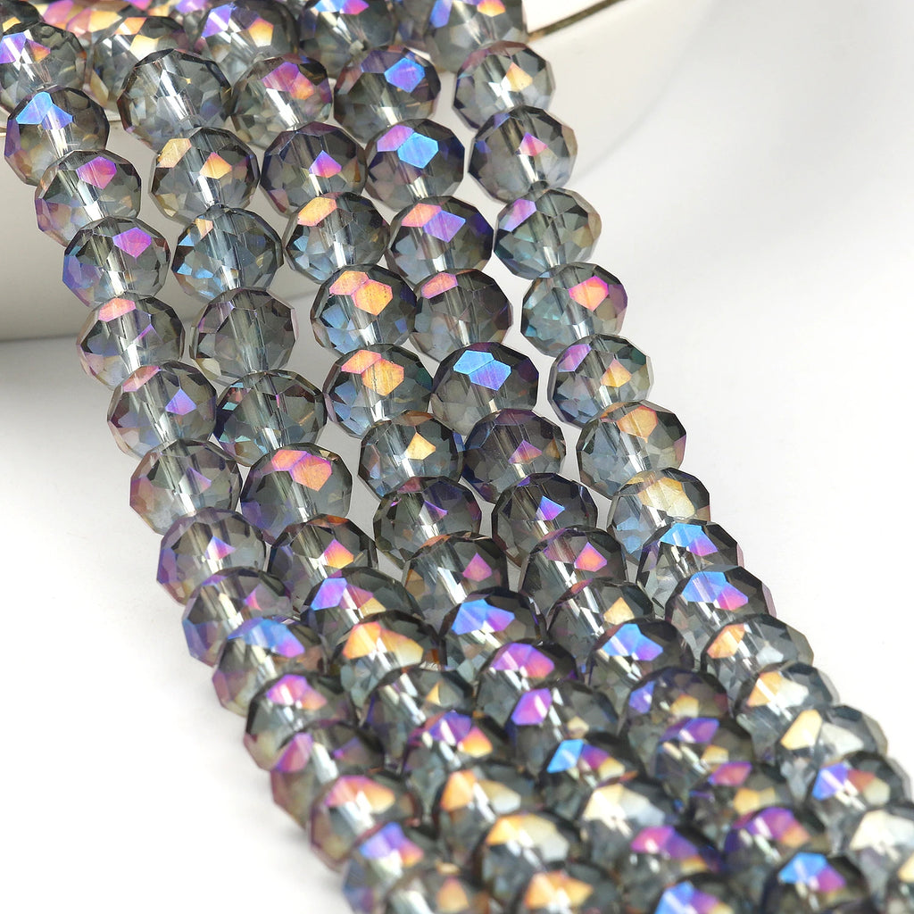 Glass Beads for Bracelets 3/4/6/8mm Faceted Multicolor Austria Crystal Round Loose Beads for Jewelry Making Diy Bracelet Strand