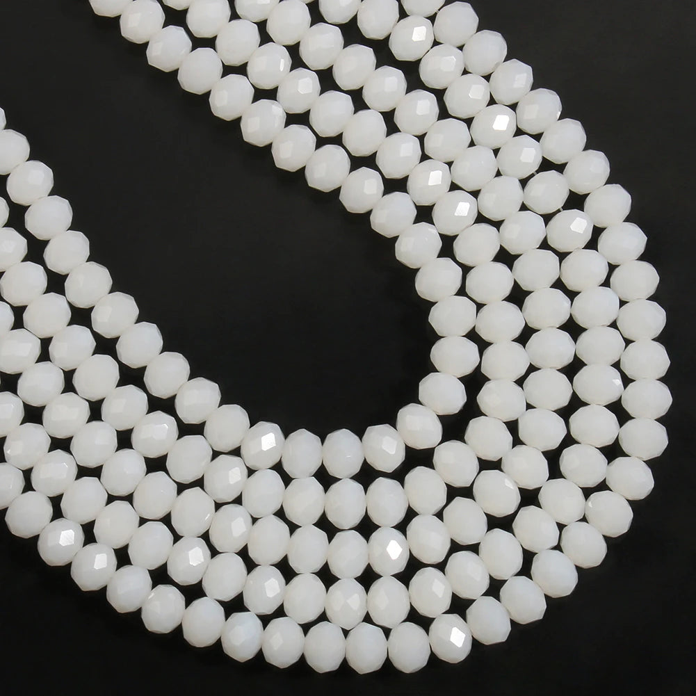 Glass Beads for Bracelets 3/4/6/8mm Faceted Multicolor Austria Crystal Round Loose Beads for Jewelry Making Diy Bracelet Strand