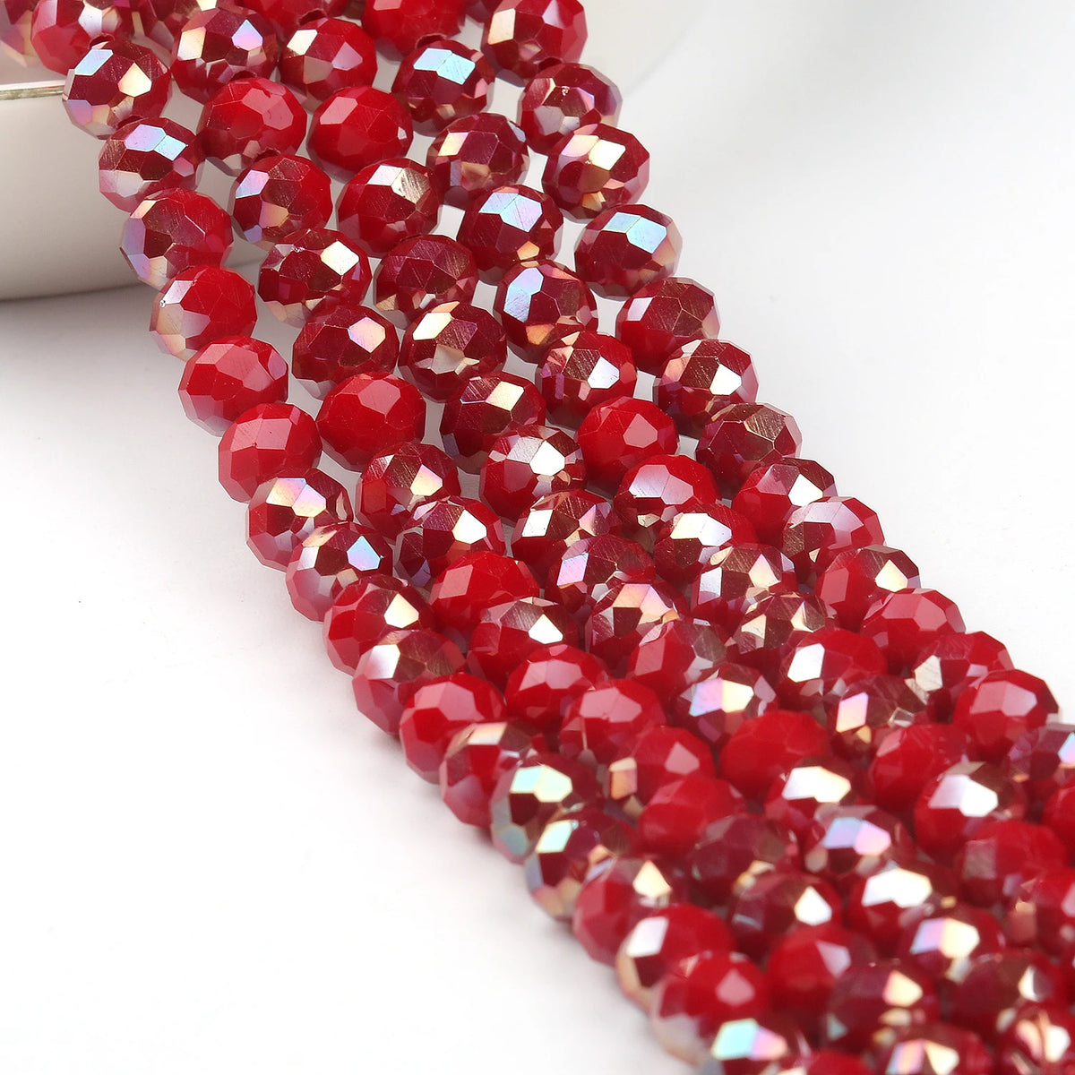 Glass Beads for Bracelets 3/4/6/8mm Faceted Multicolor Austria Crystal Round Loose Beads for Jewelry Making Diy Bracelet Strand