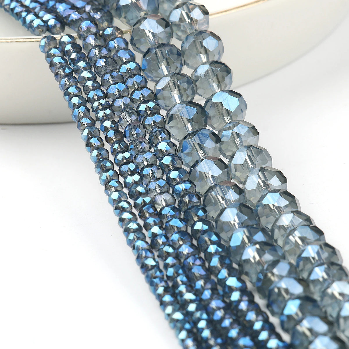 Glass Beads for Bracelets 3/4/6/8mm Faceted Multicolor Austria Crystal Round Loose Beads for Jewelry Making Diy Bracelet Strand