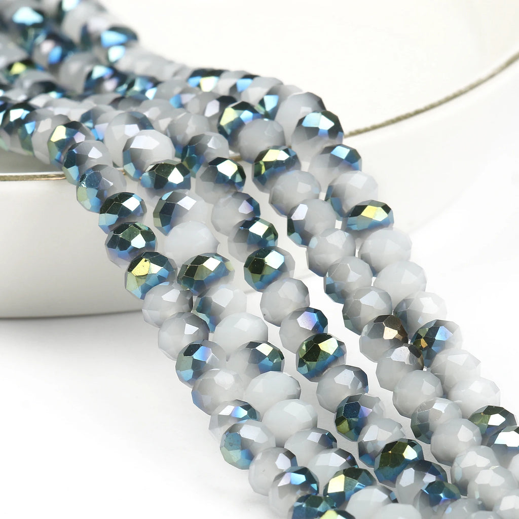 Glass Beads for Bracelets 3/4/6/8mm Faceted Multicolor Austria Crystal Round Loose Beads for Jewelry Making Diy Bracelet Strand