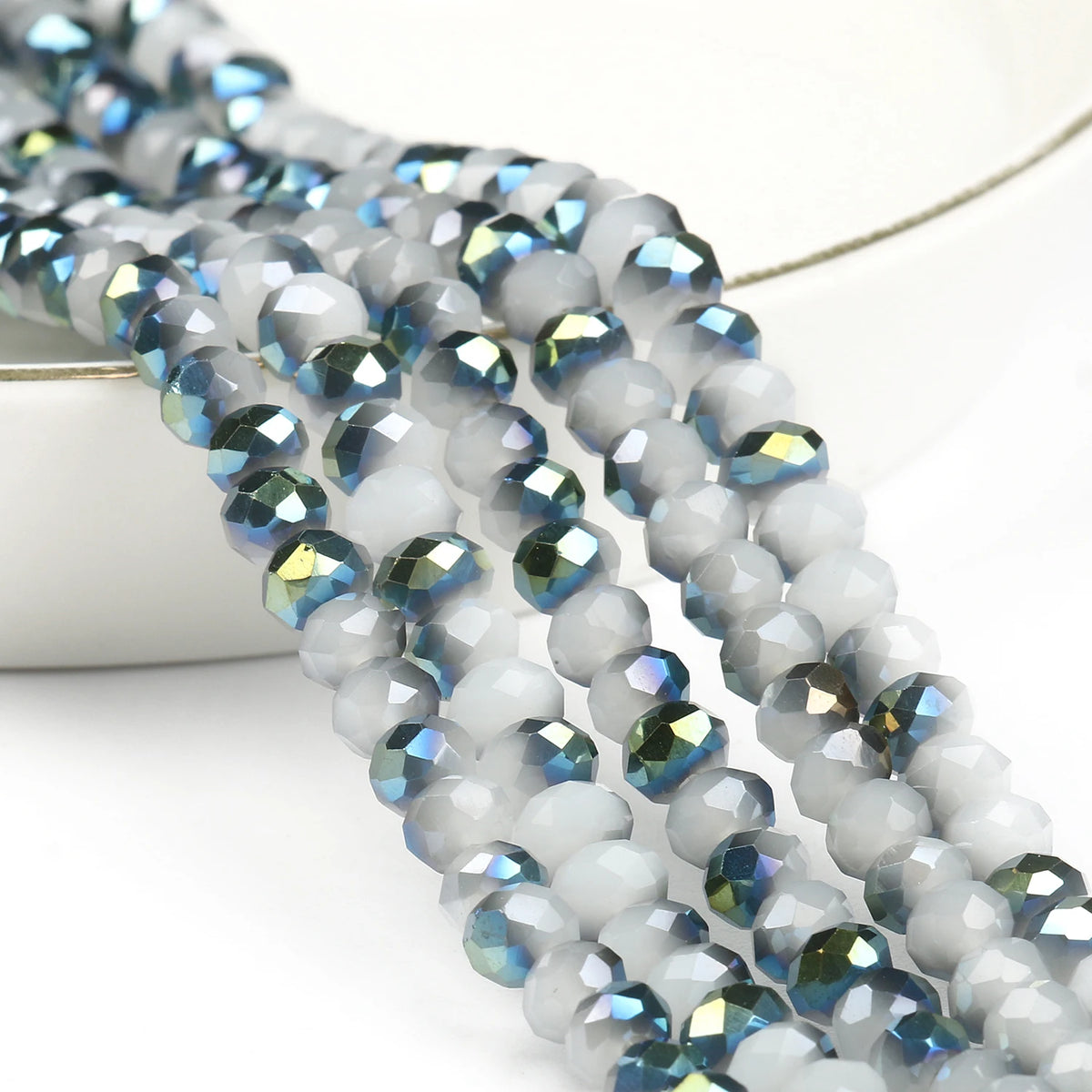 Glass Beads for Bracelets 3/4/6/8mm Faceted Multicolor Austria Crystal Round Loose Beads for Jewelry Making Diy Bracelet Strand
