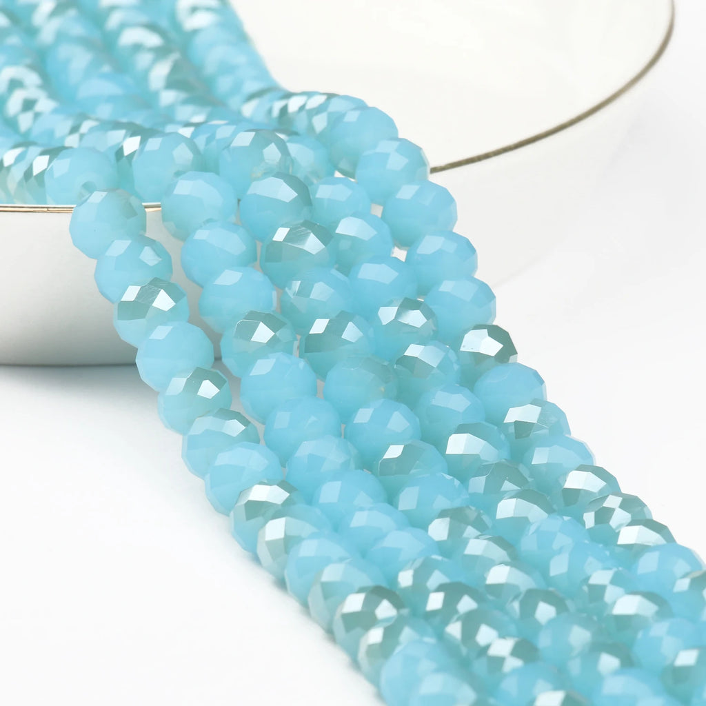 Glass Beads for Bracelets 3/4/6/8mm Faceted Multicolor Austria Crystal Round Loose Beads for Jewelry Making Diy Bracelet Strand
