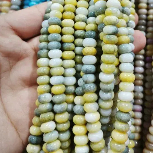 50pcs/bag 5x8mm Multi-color Glass Beads Bulk Non-fading Beads for DIY Bracelets Necklaces Jewelry Handmade Making Accessories