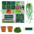 Crystal Glass Material 6mm Green Glass Beads Set Beginner Friendly Handmade DIY Supplies DIY Beaded Plants Multi-shaped