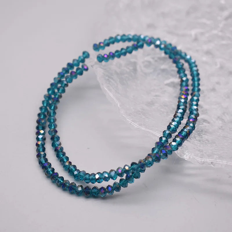 New Color 4mm Crystal Glass Beads  Rondelle Faceted Loose Spacer Glass Beads for Jewelry Making DIY Bracelet