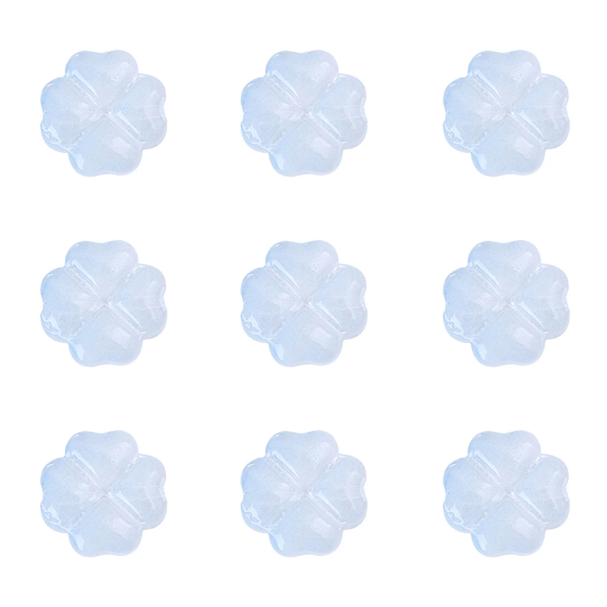 About 20Pcs Glass Four Leaf Flower Beads Scattered Beads Handmade DIY Making Couple Bracelets, Necklaces, Earrings, Jewelry Acces