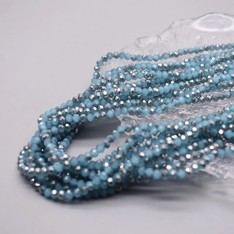New Color 4mm Crystal Glass Beads  Rondelle Faceted Loose Spacer Glass Beads for Jewelry Making DIY Bracelet