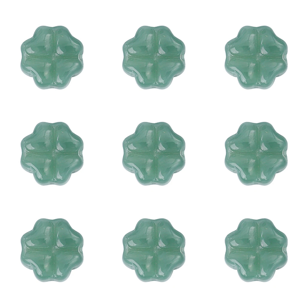 About 20Pcs Glass Four Leaf Flower Beads Scattered Beads Handmade DIY Making Couple Bracelets, Necklaces, Earrings, Jewelry Acces