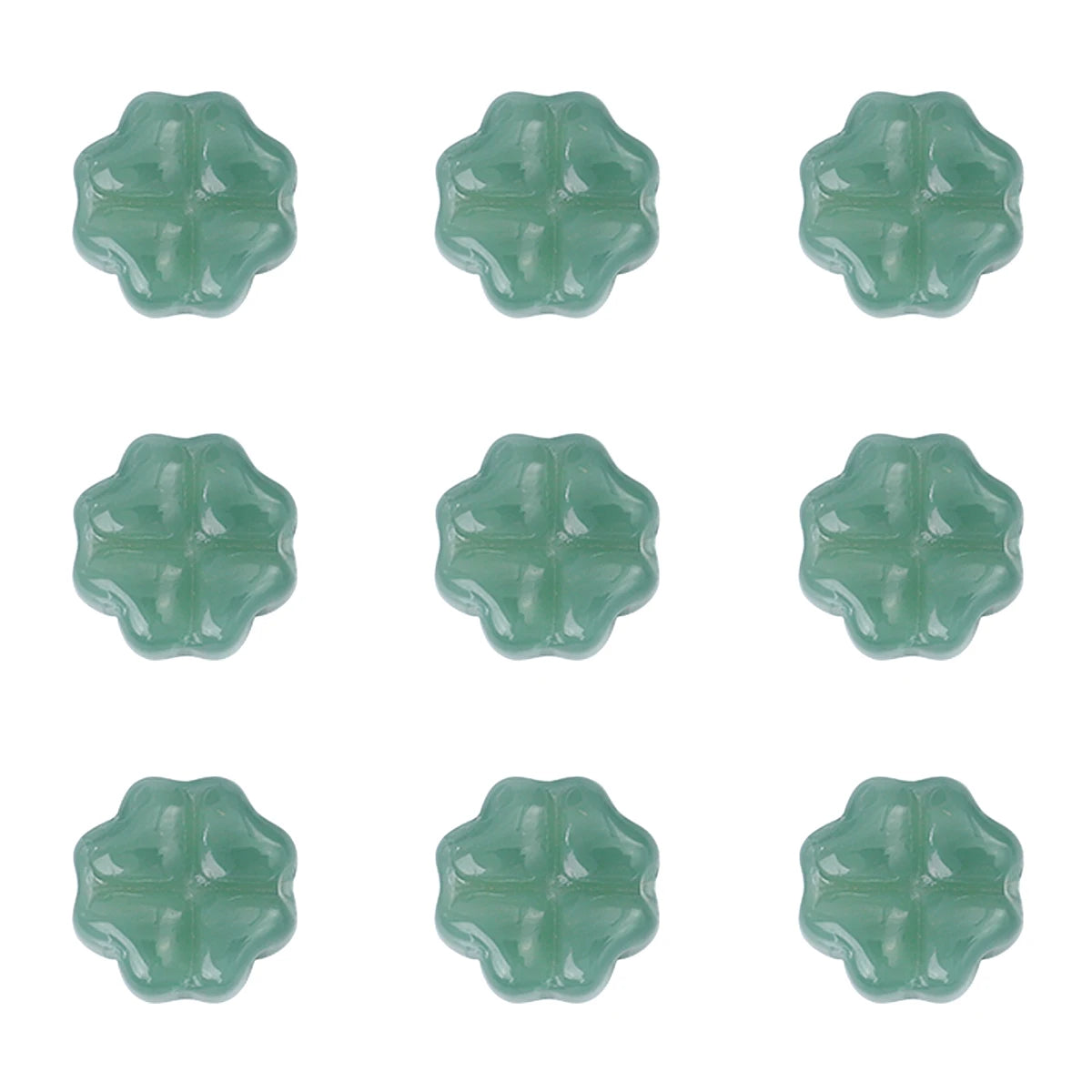 About 20Pcs Glass Four Leaf Flower Beads Scattered Beads Handmade DIY Making Couple Bracelets, Necklaces, Earrings, Jewelry Acces