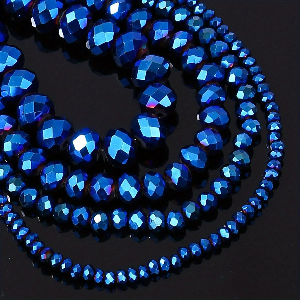 6mm8mm Glass Crystal Beads, Used For Making Jewelry Multi-Faceted AB Crystal Beads Interval Beads Chain, Jewelry Diy Accessories
