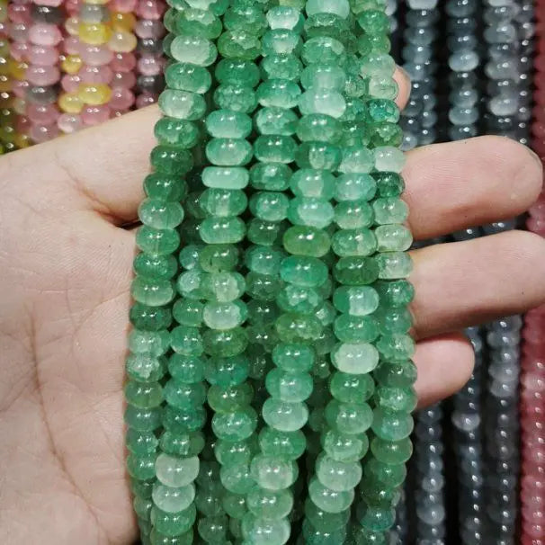 50pcs/bag 5x8mm Multi-color Glass Beads Bulk Non-fading Beads for DIY Bracelets Necklaces Jewelry Handmade Making Accessories