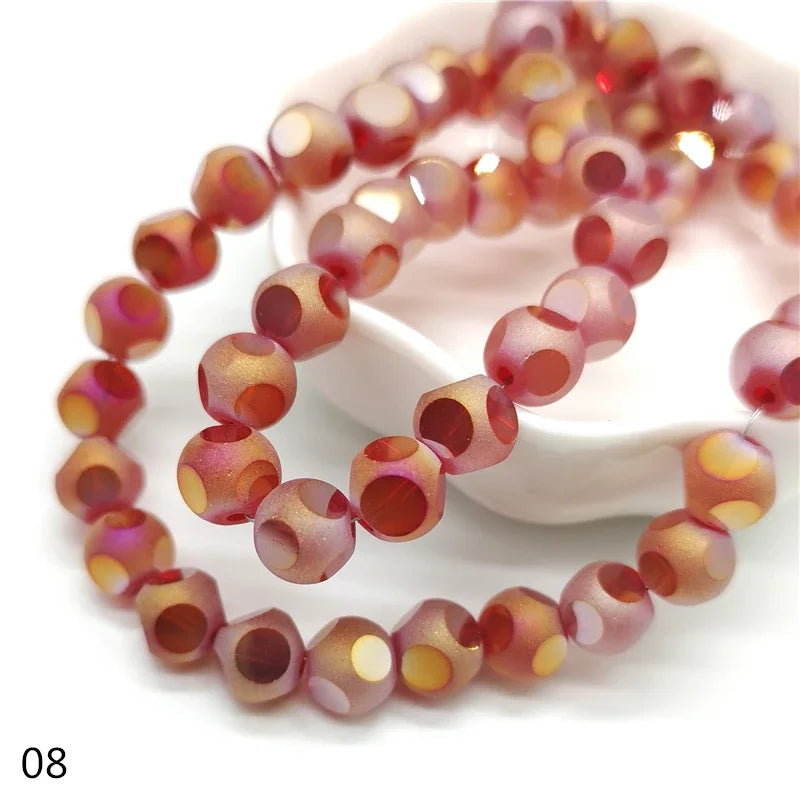 8mm Crystal Glass Beads Accessories For Jewelry Making, Six Faceted  Cube  Beads,20 pcs/lot