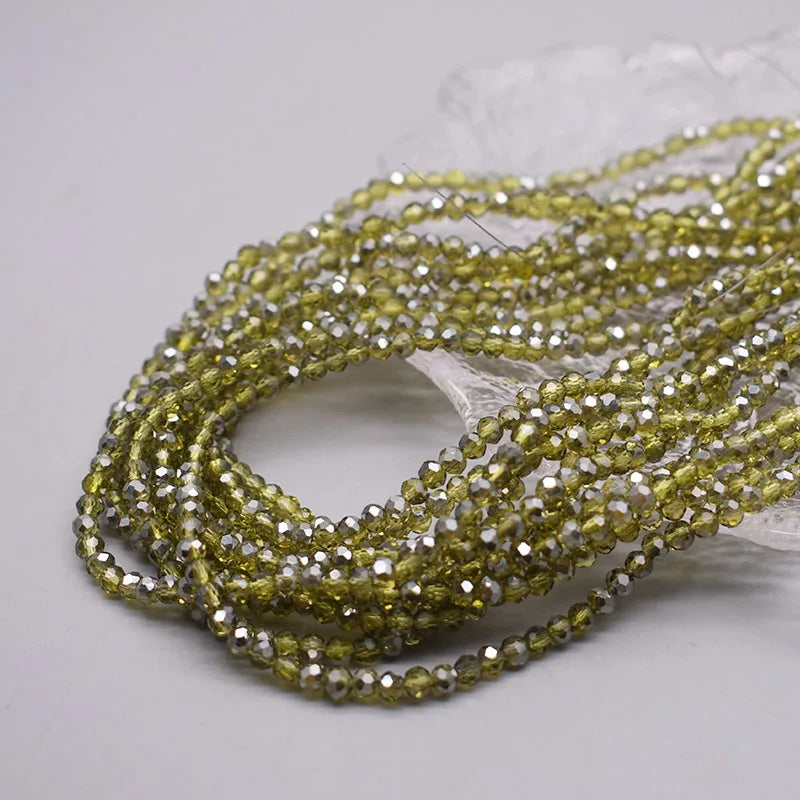 New Color 4mm Crystal Glass Beads  Rondelle Faceted Loose Spacer Glass Beads for Jewelry Making DIY Bracelet