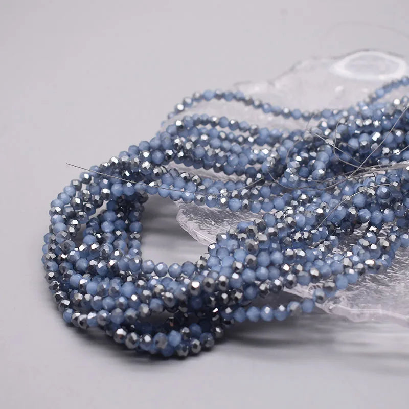 New Color 4mm Crystal Glass Beads  Rondelle Faceted Loose Spacer Glass Beads for Jewelry Making DIY Bracelet