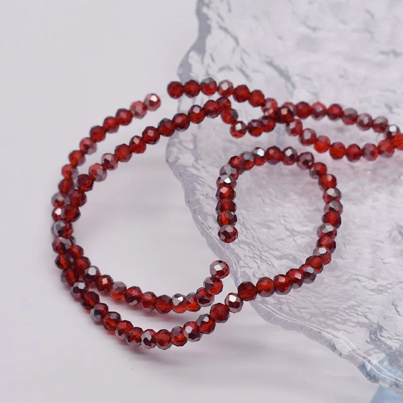 New Color 4mm Crystal Glass Beads  Rondelle Faceted Loose Spacer Glass Beads for Jewelry Making DIY Bracelet