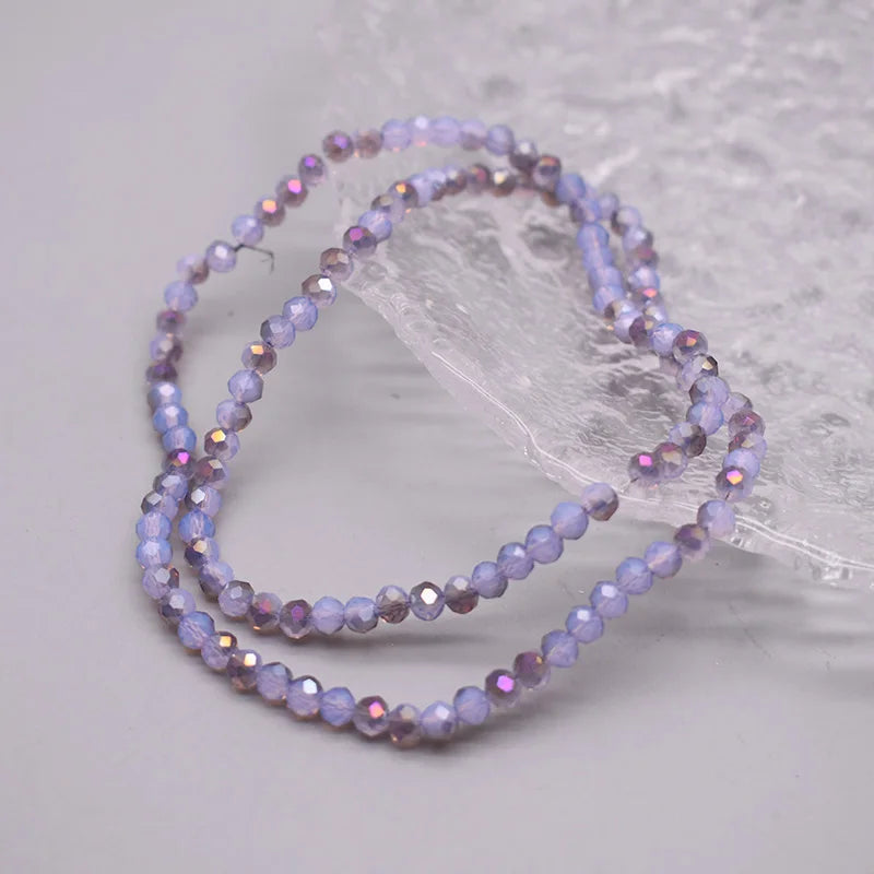 New Color 4mm Crystal Glass Beads  Rondelle Faceted Loose Spacer Glass Beads for Jewelry Making DIY Bracelet