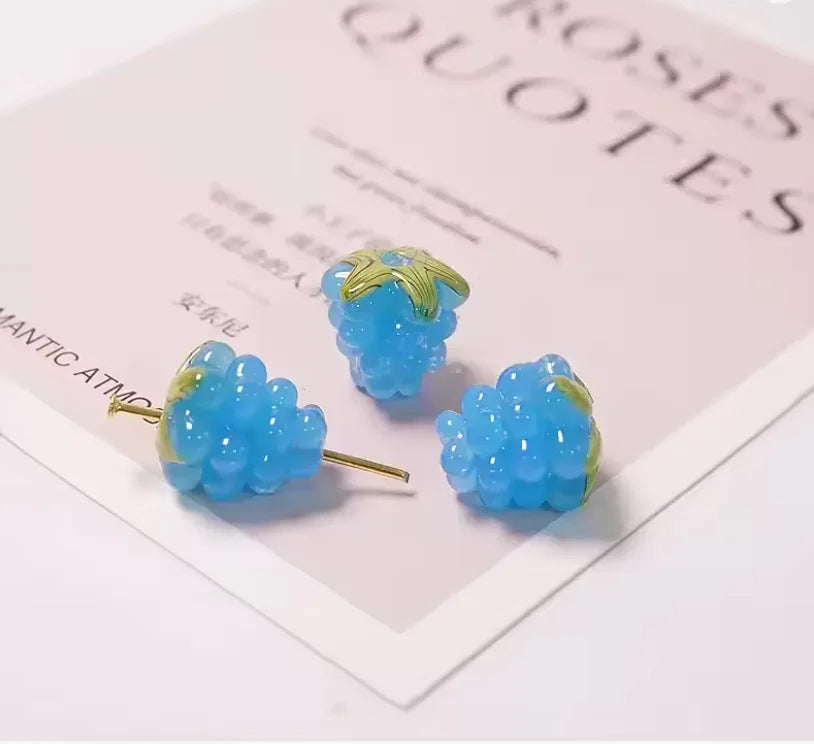 Glass Beads, Fruits, Raspberries, DIY Accessories, Earrings, Necklace Accessories, Handmade Accessories, Grape Glass Beads And S