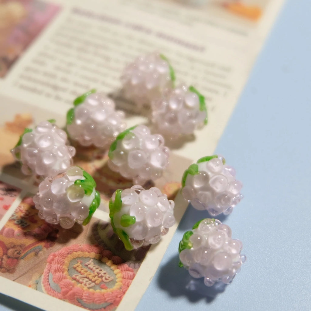 Glass Beads, Fruits, Raspberries, DIY Accessories, Earrings, Necklace Accessories, Handmade Accessories, Grape Glass Beads And S