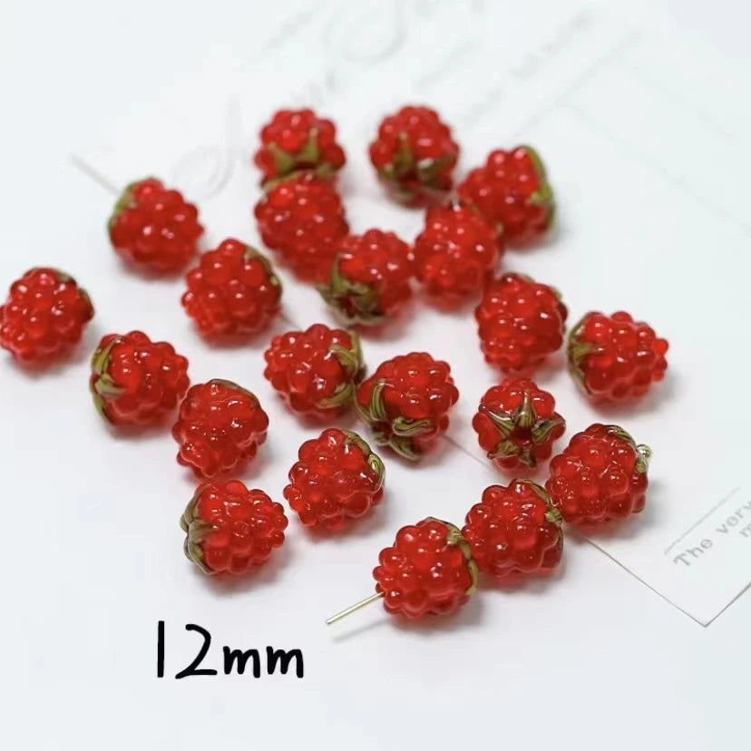 Glass Beads, Fruits, Raspberries, DIY Accessories, Earrings, Necklace Accessories, Handmade Accessories, Grape Glass Beads And S