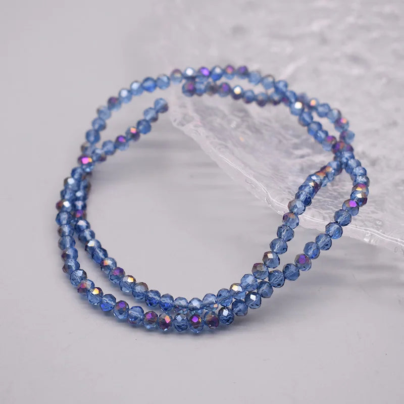 New Color 4mm Crystal Glass Beads  Rondelle Faceted Loose Spacer Glass Beads for Jewelry Making DIY Bracelet