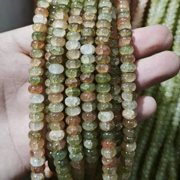 50pcs/bag 5x8mm Multi-color Glass Beads Bulk Non-fading Beads for DIY Bracelets Necklaces Jewelry Handmade Making Accessories