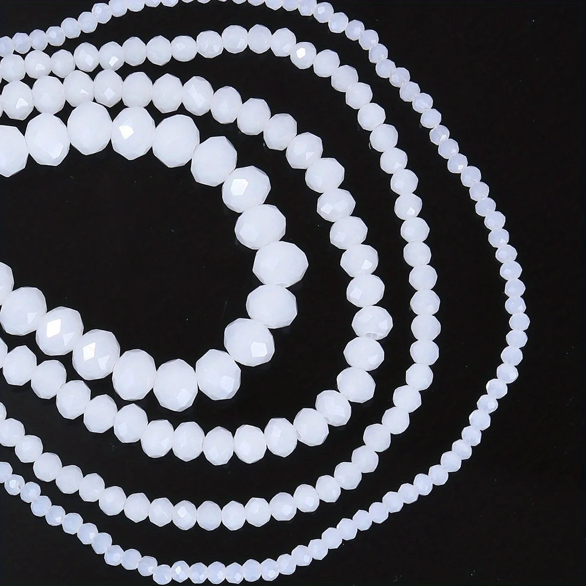 6mm8mm Glass Crystal Beads, Used For Making Jewelry Multi-Faceted AB Crystal Beads Interval Beads Chain, Jewelry Diy Accessories