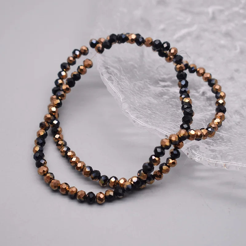 New Color 4mm Crystal Glass Beads  Rondelle Faceted Loose Spacer Glass Beads for Jewelry Making DIY Bracelet