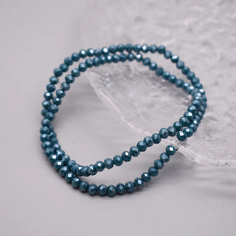 New Color 4mm Crystal Glass Beads  Rondelle Faceted Loose Spacer Glass Beads for Jewelry Making DIY Bracelet