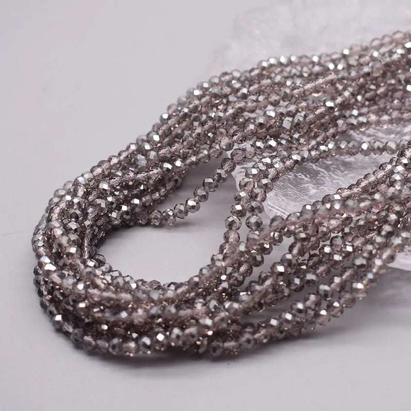 New Color 4mm Crystal Glass Beads  Rondelle Faceted Loose Spacer Glass Beads for Jewelry Making DIY Bracelet