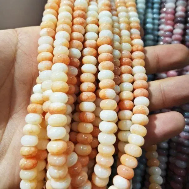 50pcs/bag 5x8mm Multi-color Glass Beads Bulk Non-fading Beads for DIY Bracelets Necklaces Jewelry Handmade Making Accessories