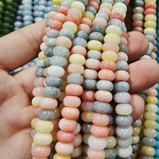 50pcs/bag 5x8mm Multi-color Glass Beads Bulk Non-fading Beads for DIY Bracelets Necklaces Jewelry Handmade Making Accessories