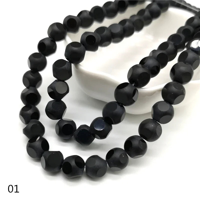 8mm Crystal Glass Beads Accessories For Jewelry Making, Six Faceted  Cube  Beads,20 pcs/lot