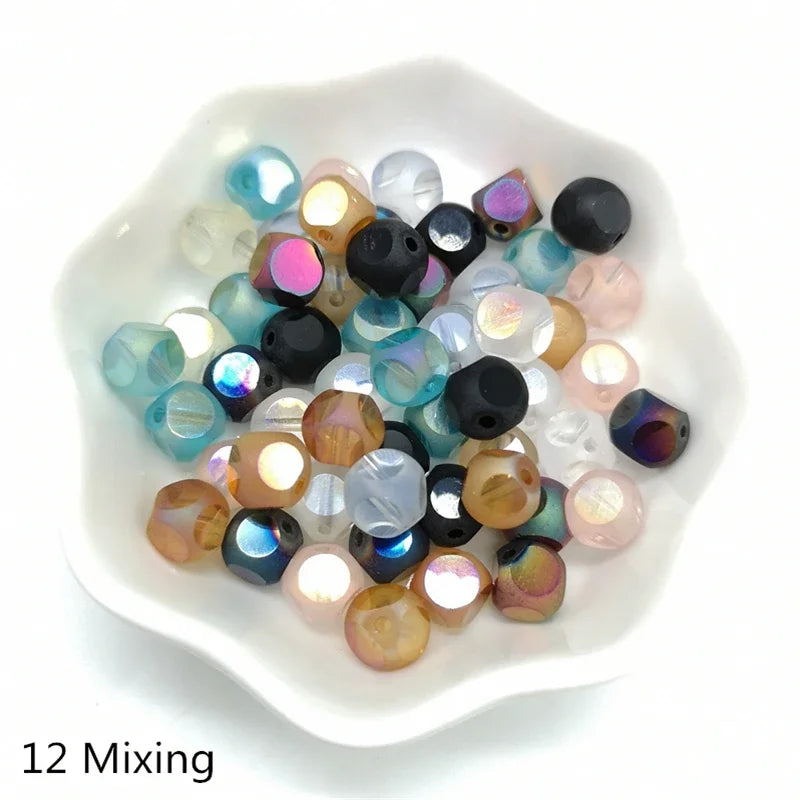 8mm Crystal Glass Beads Accessories For Jewelry Making, Six Faceted  Cube  Beads,20 pcs/lot