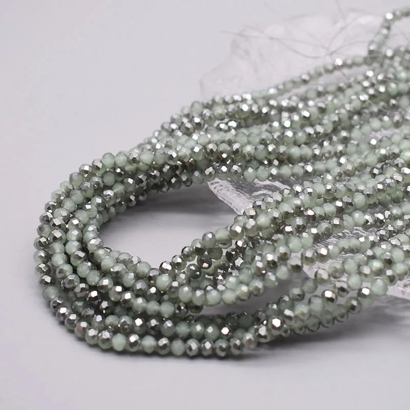 New Color 4mm Crystal Glass Beads  Rondelle Faceted Loose Spacer Glass Beads for Jewelry Making DIY Bracelet