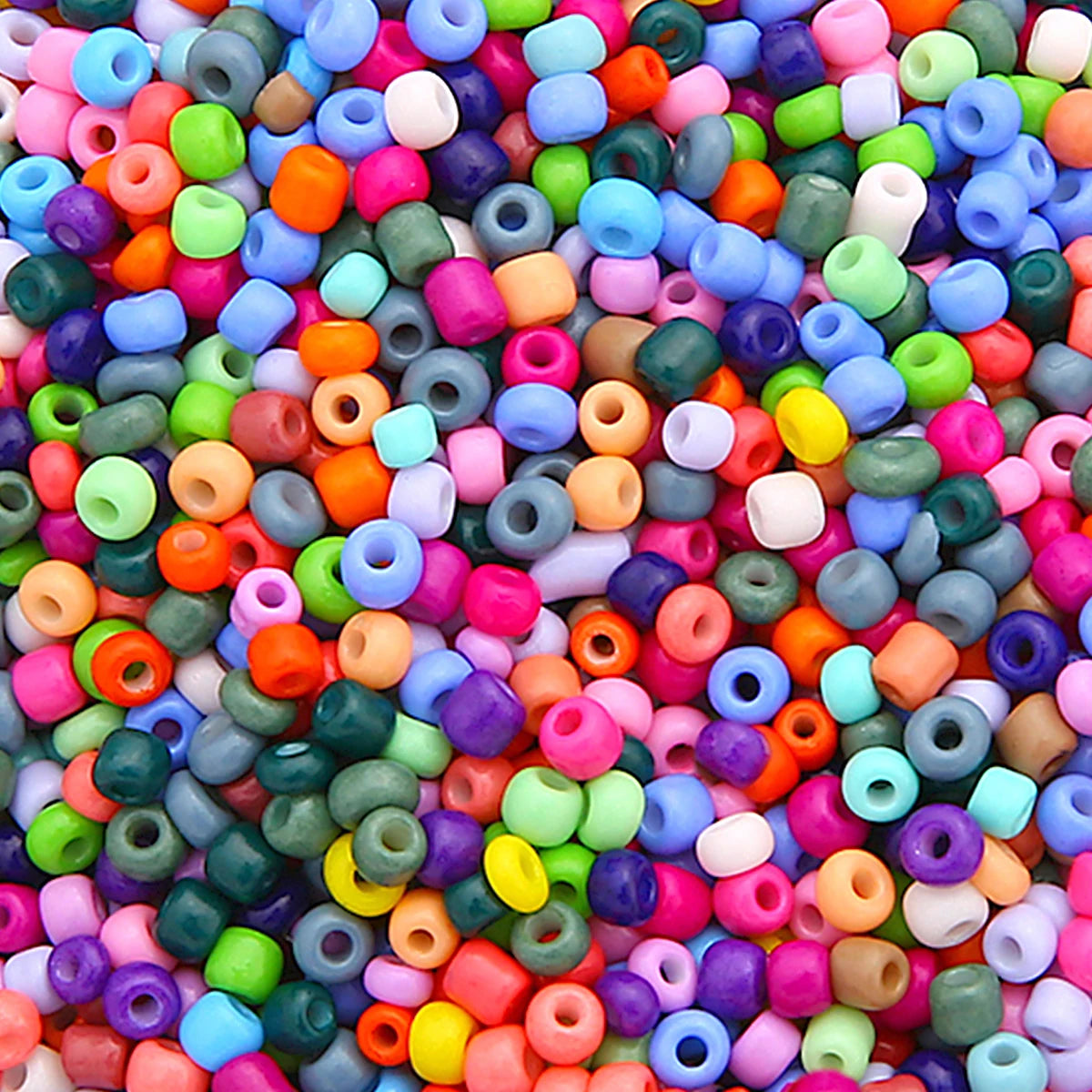 Glass Rice Beads 2/3/4mm - Premium Solid Color Loose Beads for Professional Jewelry Making, Bracelets & DIY Accessories