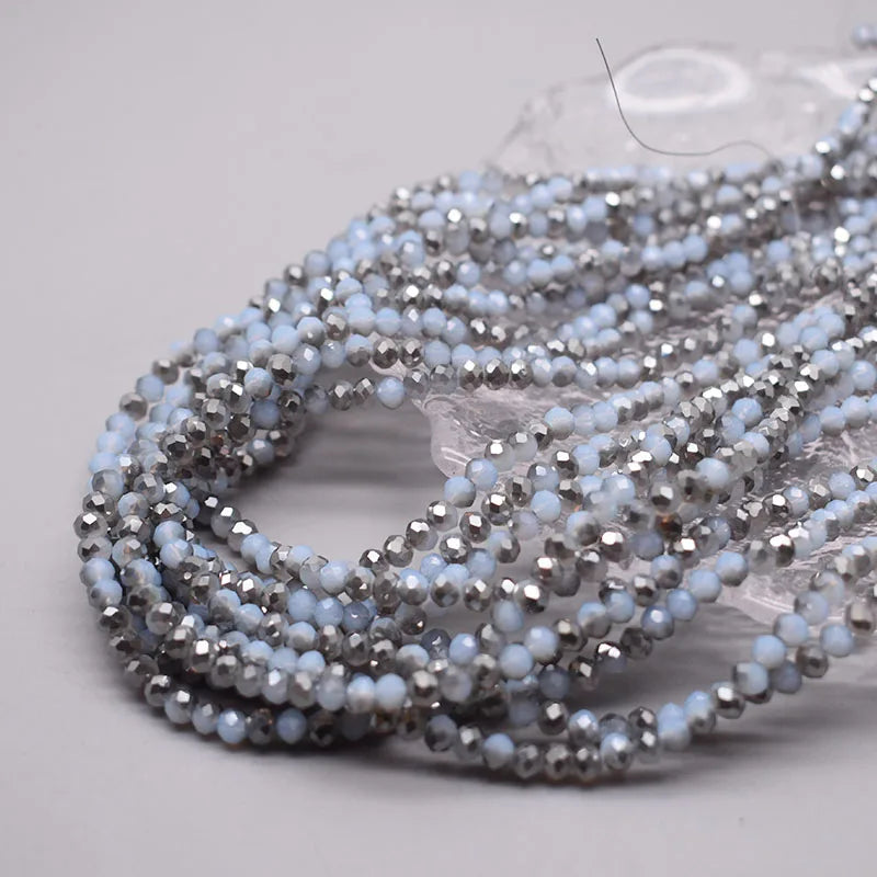 New Color 4mm Crystal Glass Beads  Rondelle Faceted Loose Spacer Glass Beads for Jewelry Making DIY Bracelet