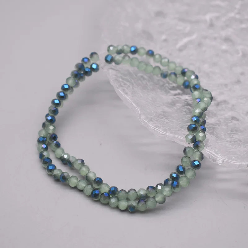 New Color 4mm Crystal Glass Beads  Rondelle Faceted Loose Spacer Glass Beads for Jewelry Making DIY Bracelet