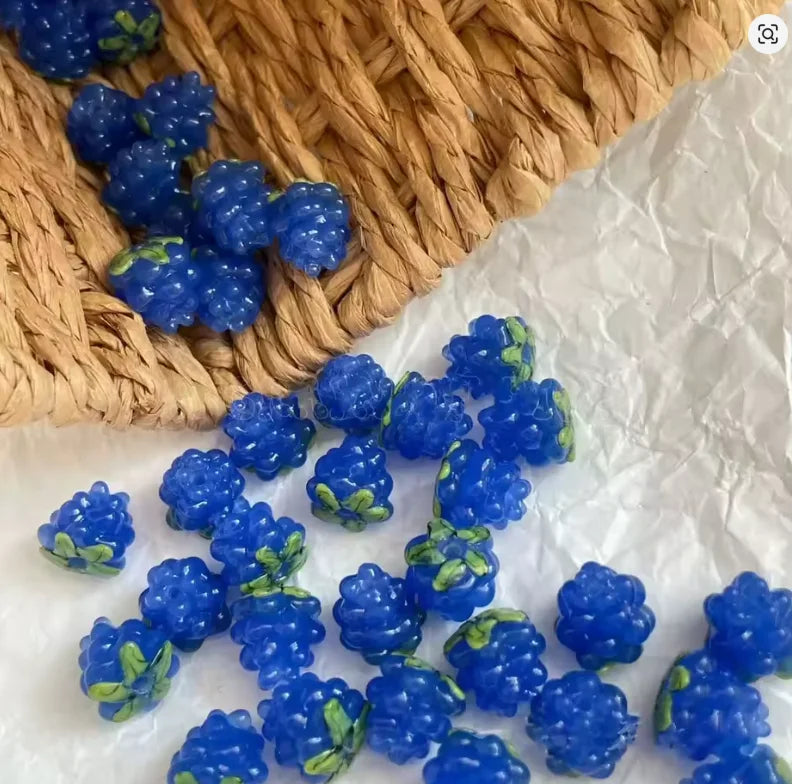 Glass Beads, Fruits, Raspberries, DIY Accessories, Earrings, Necklace Accessories, Handmade Accessories, Grape Glass Beads And S