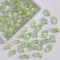 10PCS Transparent Colored Glass Fish Beads For Jewelry Making Interval Beads Necklace Bracelet Craft DIY Supplies