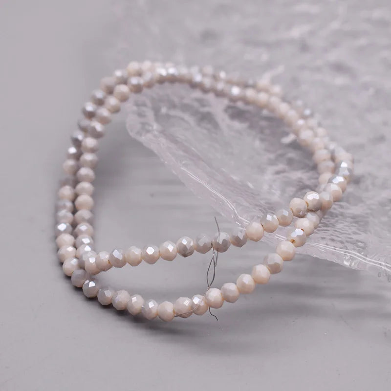New Color 4mm Crystal Glass Beads  Rondelle Faceted Loose Spacer Glass Beads for Jewelry Making DIY Bracelet