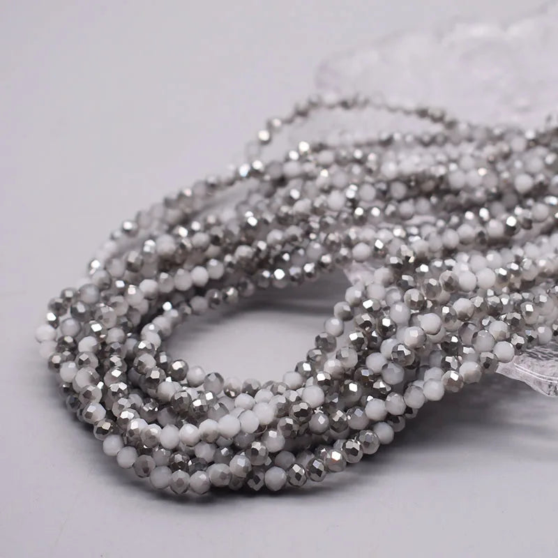New Color 4mm Crystal Glass Beads  Rondelle Faceted Loose Spacer Glass Beads for Jewelry Making DIY Bracelet