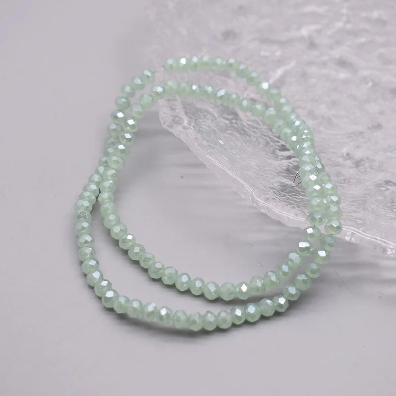 New Color 4mm Crystal Glass Beads  Rondelle Faceted Loose Spacer Glass Beads for Jewelry Making DIY Bracelet